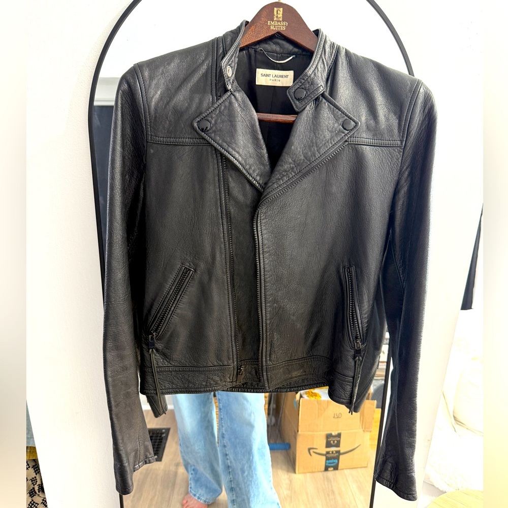 Saint Laurent Classic Leather Biker Jacket